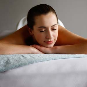 Woman on a massage table