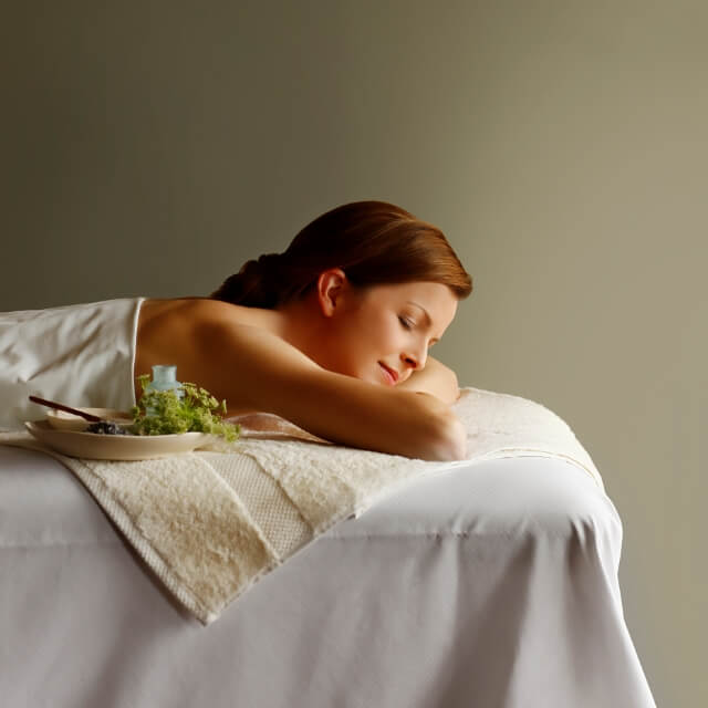 Person recieving spring treatment at the Chocolate Spa